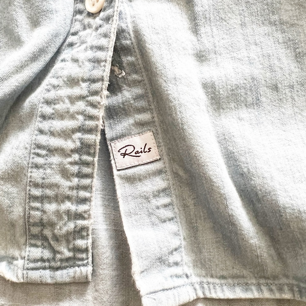 Rails Cleopatra Button Up Distressed Wash Patch S… - image 7
